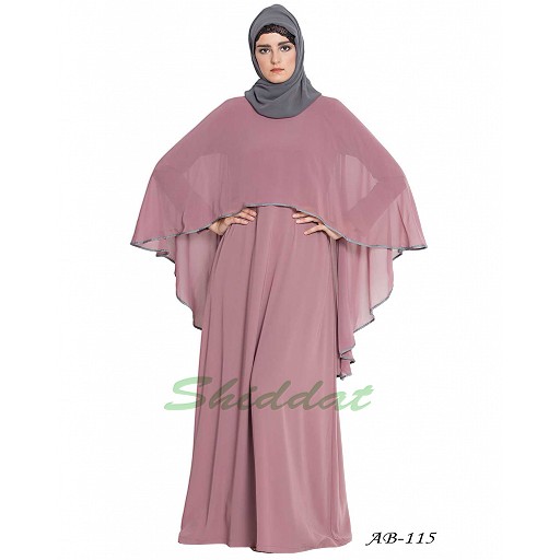 Cape abaya- Puce Pink